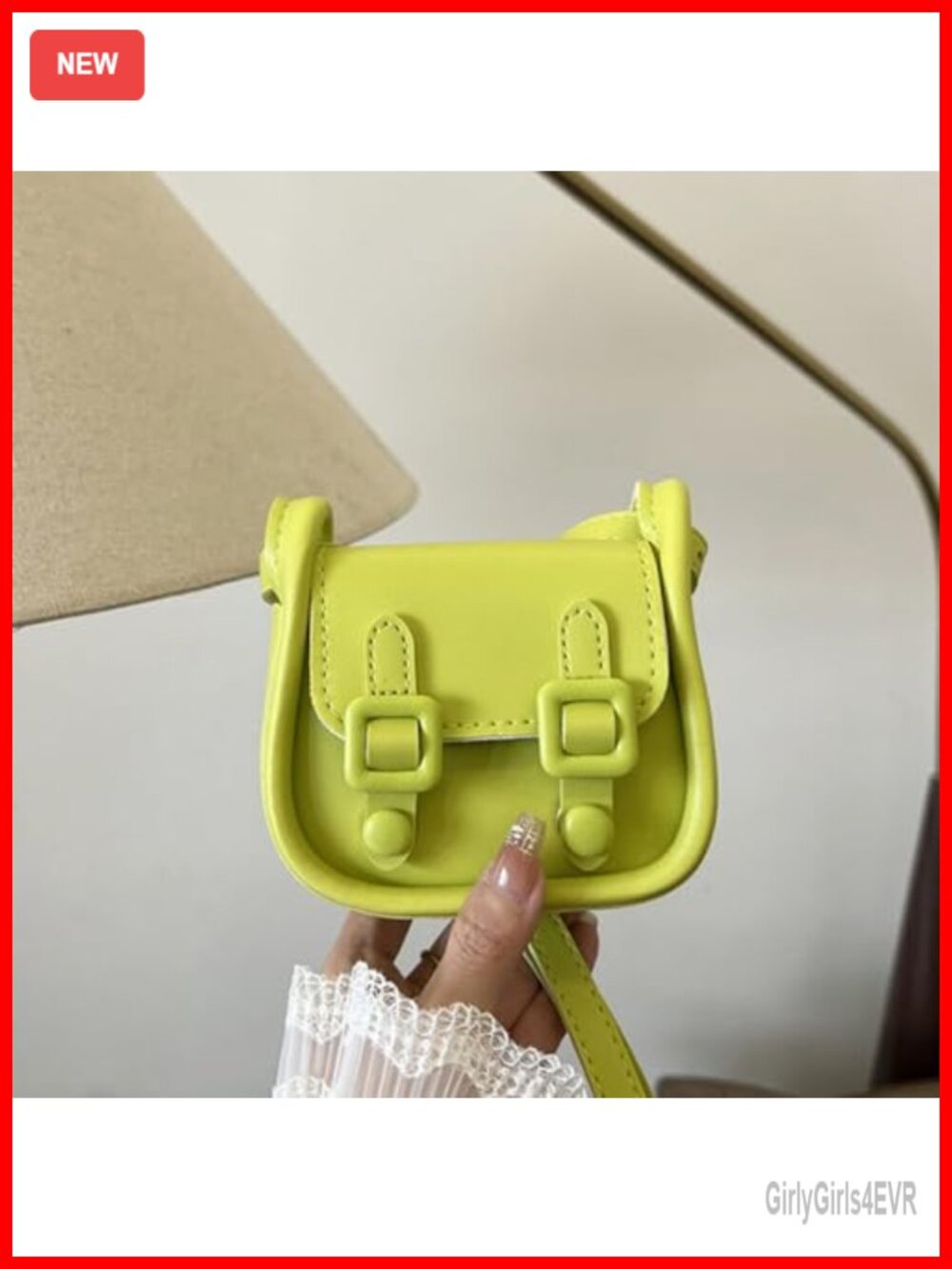Small PU Mini Saddle Bag Crossbody Shoulder Pouch Simple French Style